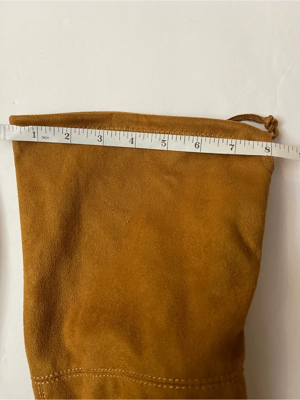 Camel Faux Suede Over The Knee Block Heel Boots Lace Back OTK Boots